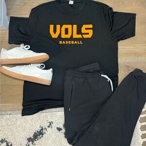 Black VOLS Baseball T-Shirt